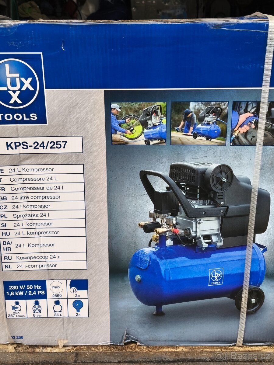 Prodám NEPOUŽITÝ olejový Kompresor LUX-TOOLS KPS-24/257 - 6