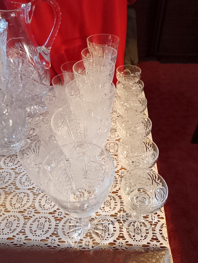 Obrovský set broušeného křišťálového skla (40+ ks) - 6