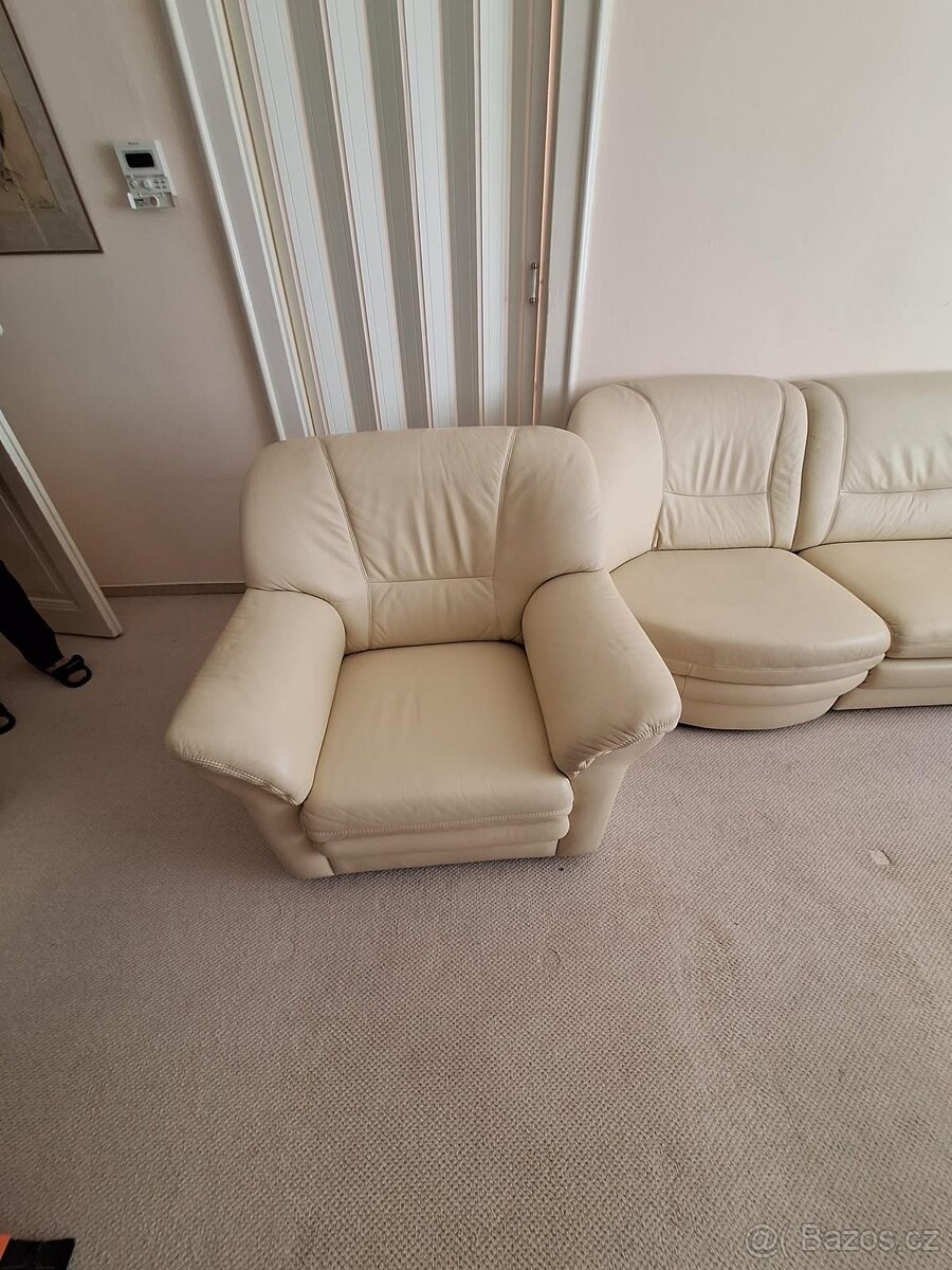 Kožená sedačka rozkladaci - 6