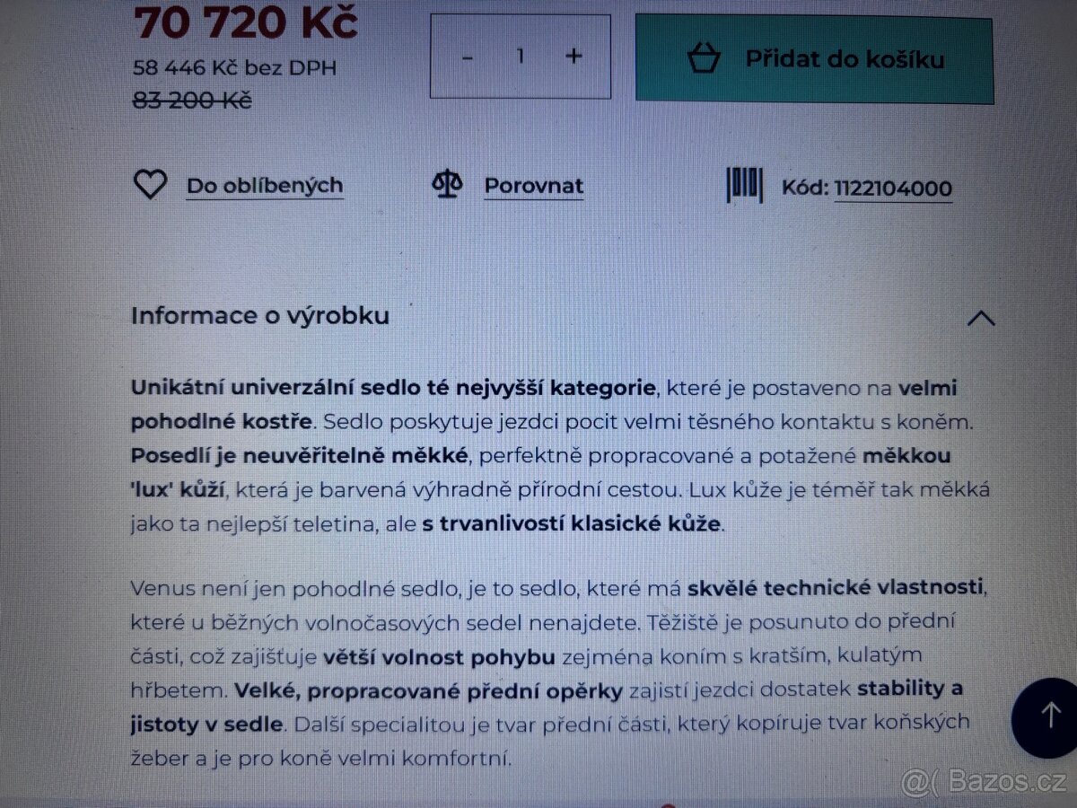 Sedlo Prestige Venus - 6