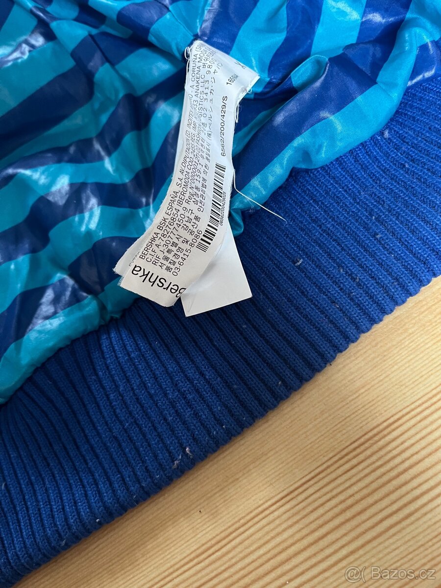 Modrá dámská bunda Bershka - 6