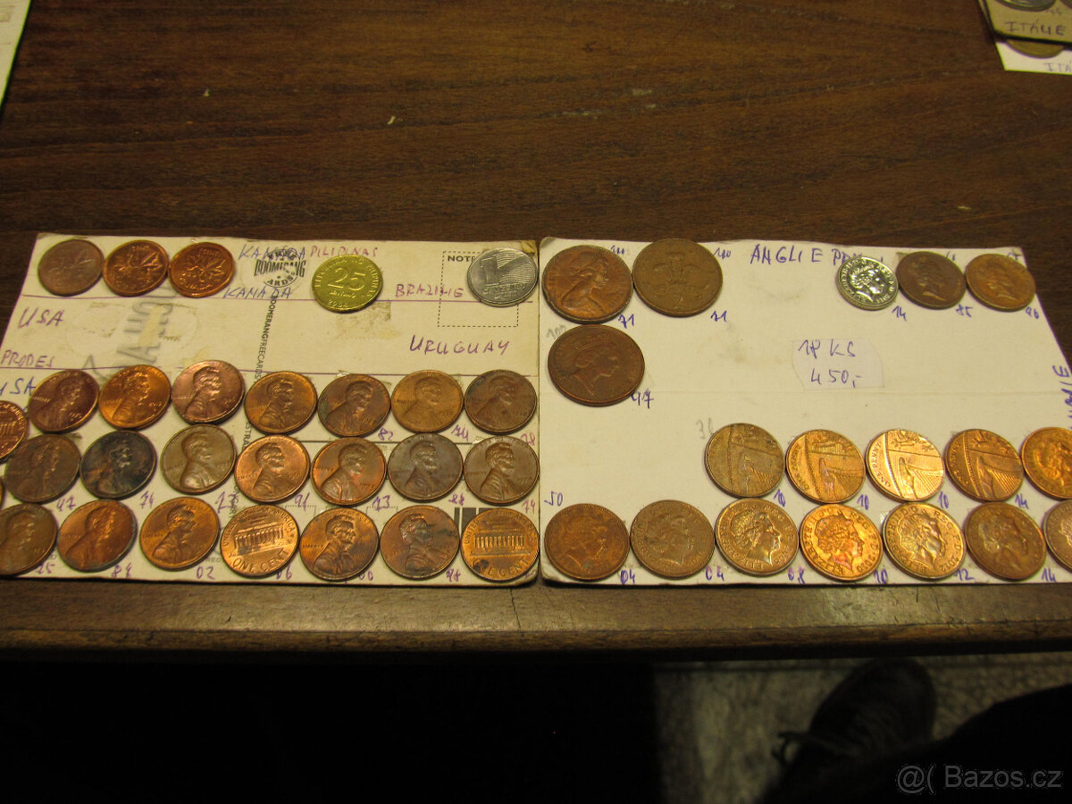 Mince Numismatika Anglie Němci Francie - 6