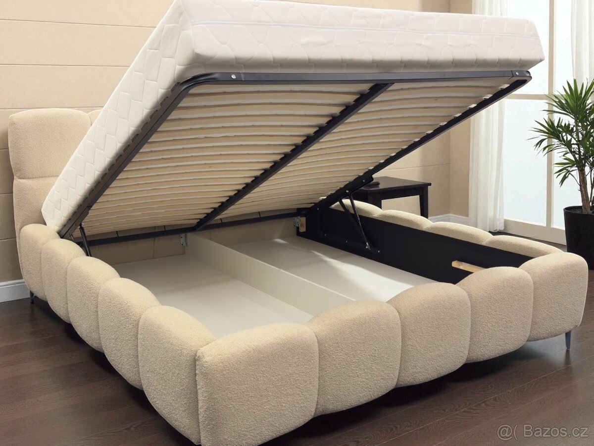 Manželská postel , uplne nový . Bezový | 180x200 - 6