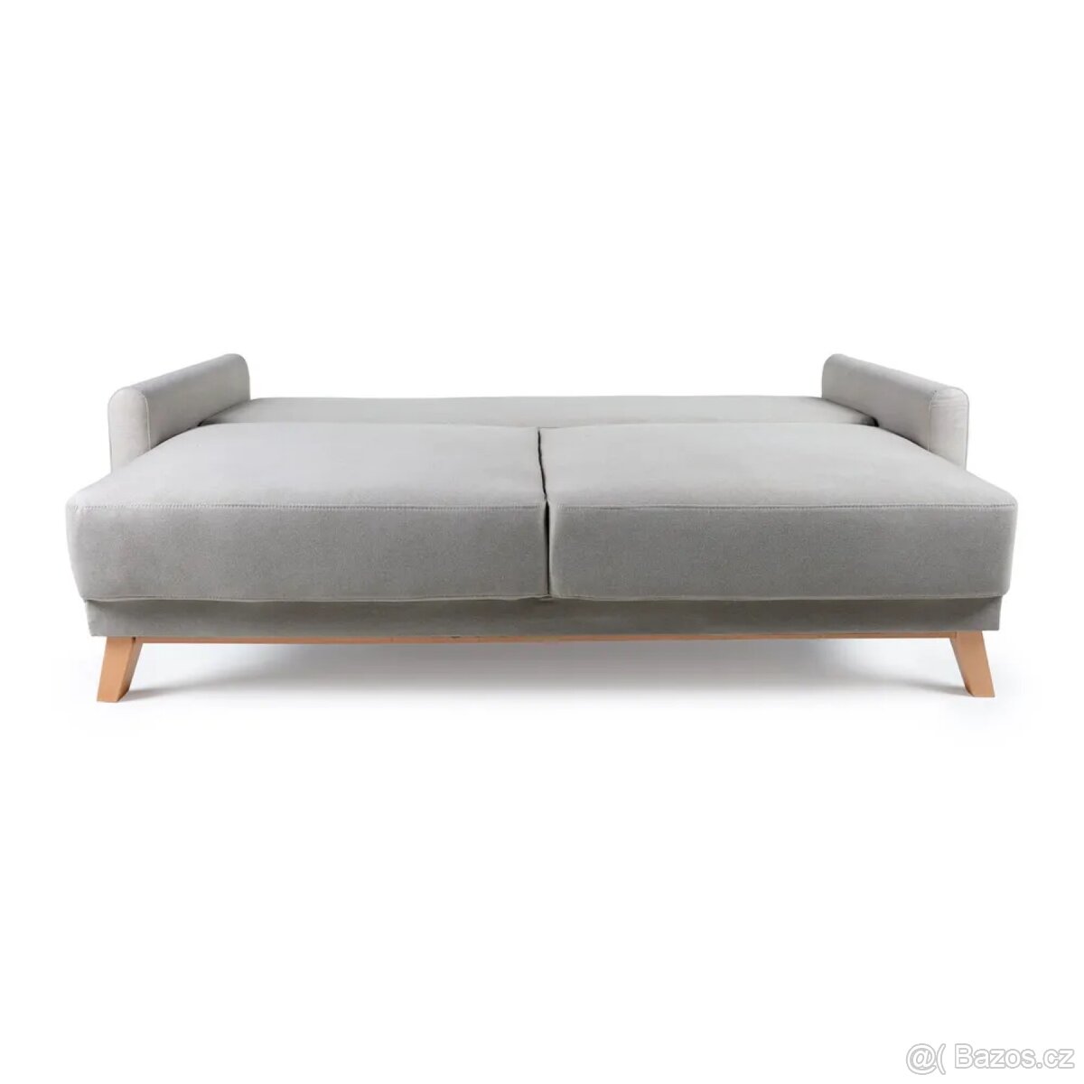 Světle šedá rozkládací pohovka 214 cm - 6