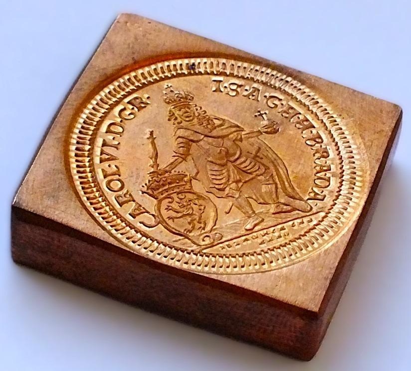 Karel VI., novoražba 2 dukátu 1727, Cu klipa, ČNS Brno 2022 - 6