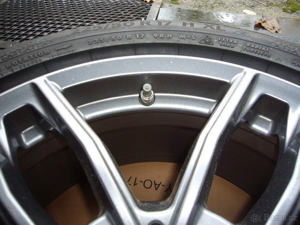 ZIMNÍ ALU KOLA MERCEDES 17" 5x112 7,5" et-42,stř.-66,6, - 6