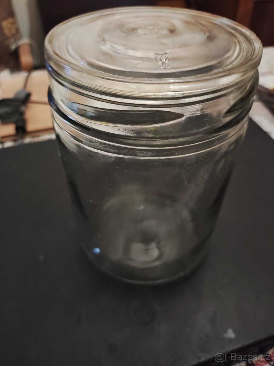 Staré zavařovací sklenice se skleněným víčkem - 6