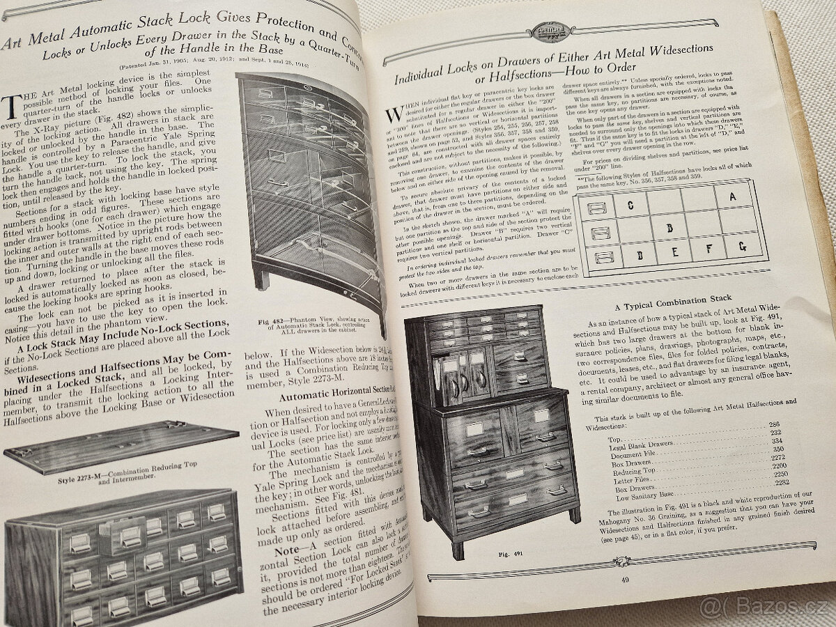 Starý katalog kancelářský nábytek trezory kartotéky 1923 - 6