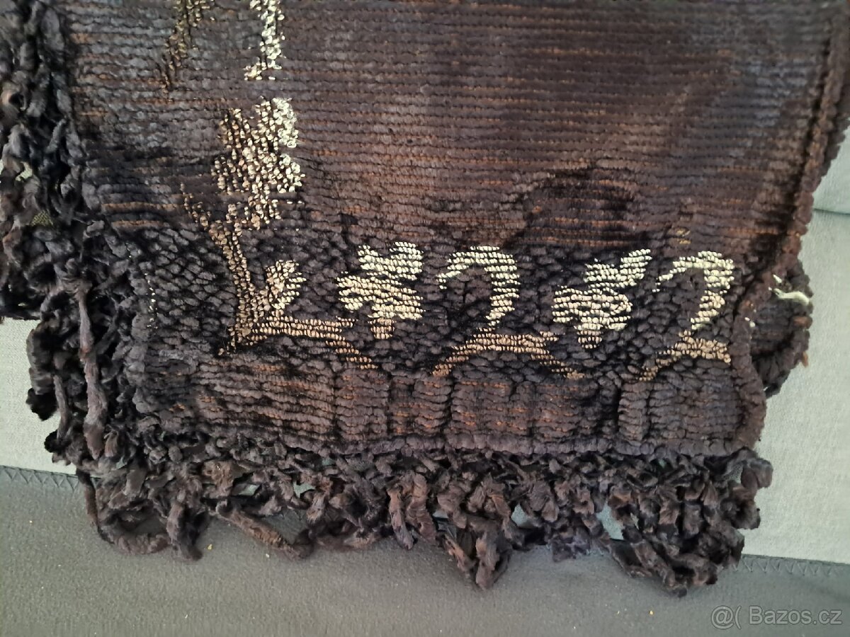 Starožitné žinilkové šály, šátky - 6