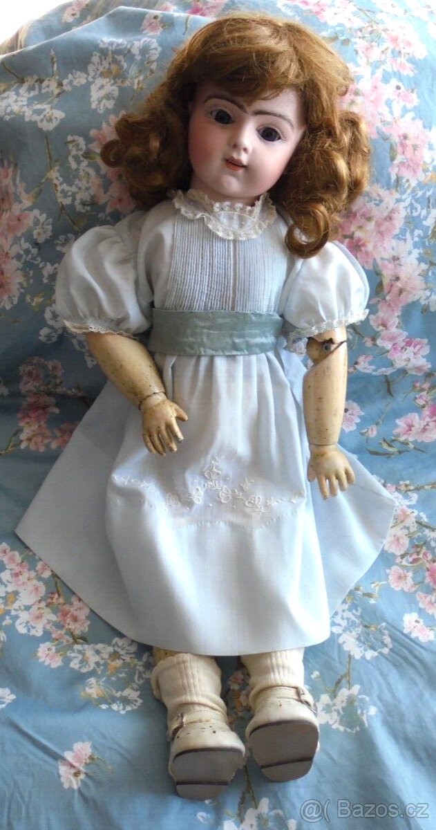 Krásná stará panenka BRU. Jne.R – cca 1895 – Sušenka – Origi - 6