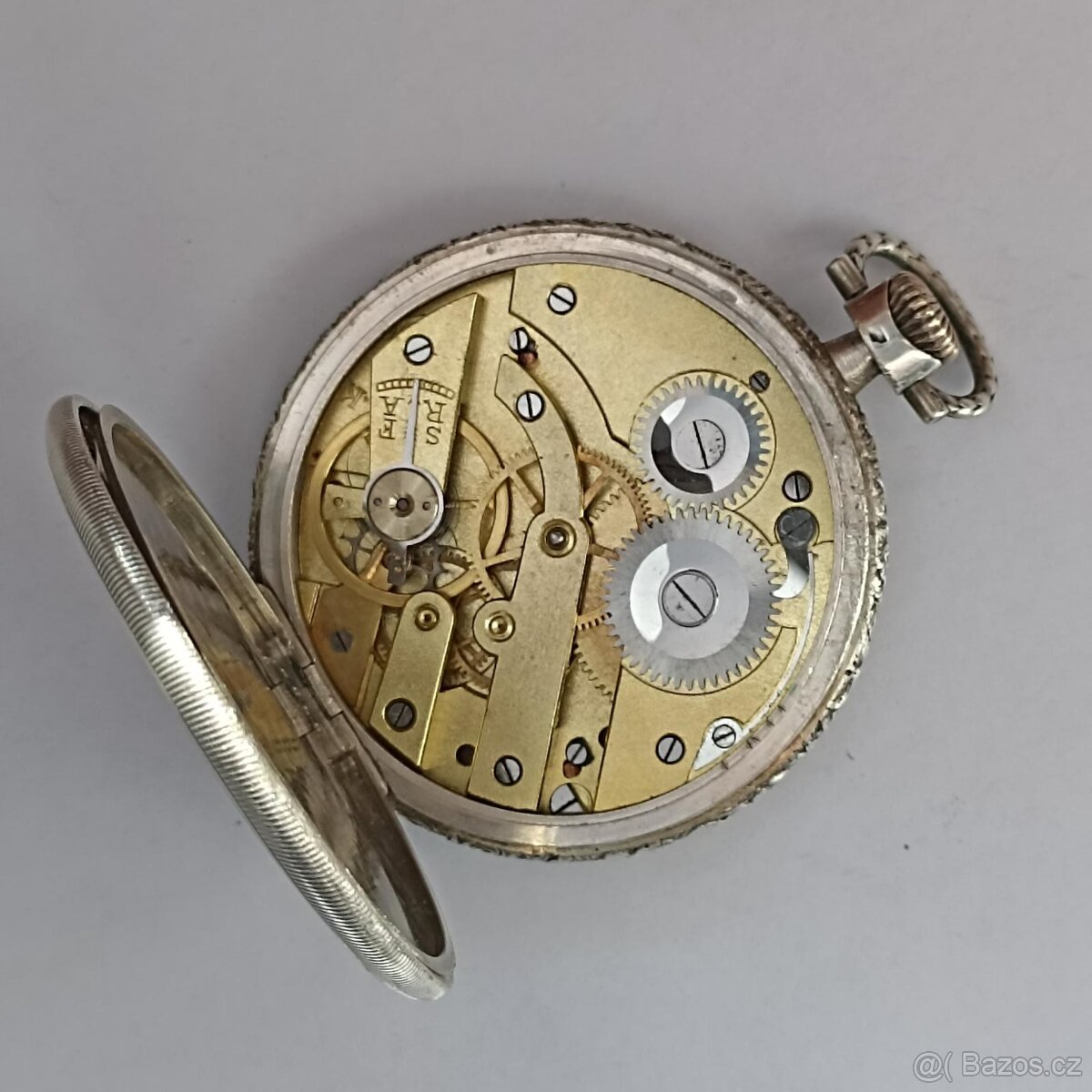 Staré pánské stříbrné kapesní hodinky DANUBIA WATCH - 6