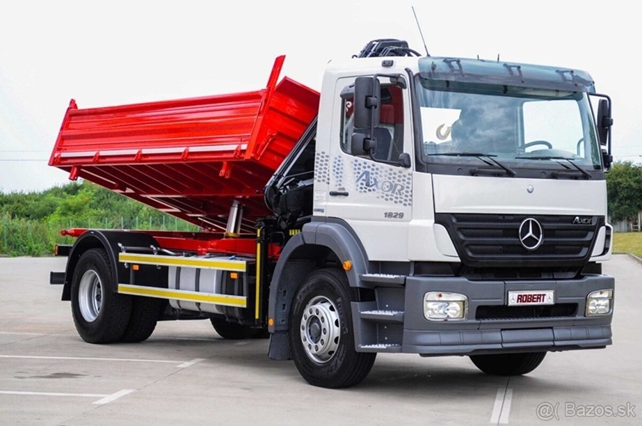 MERCEDES AXOR 1829 TŘÍSTRANNÝ SKLÁPĚČ HYDRAULICKÁ RUKA EU-4 - 6