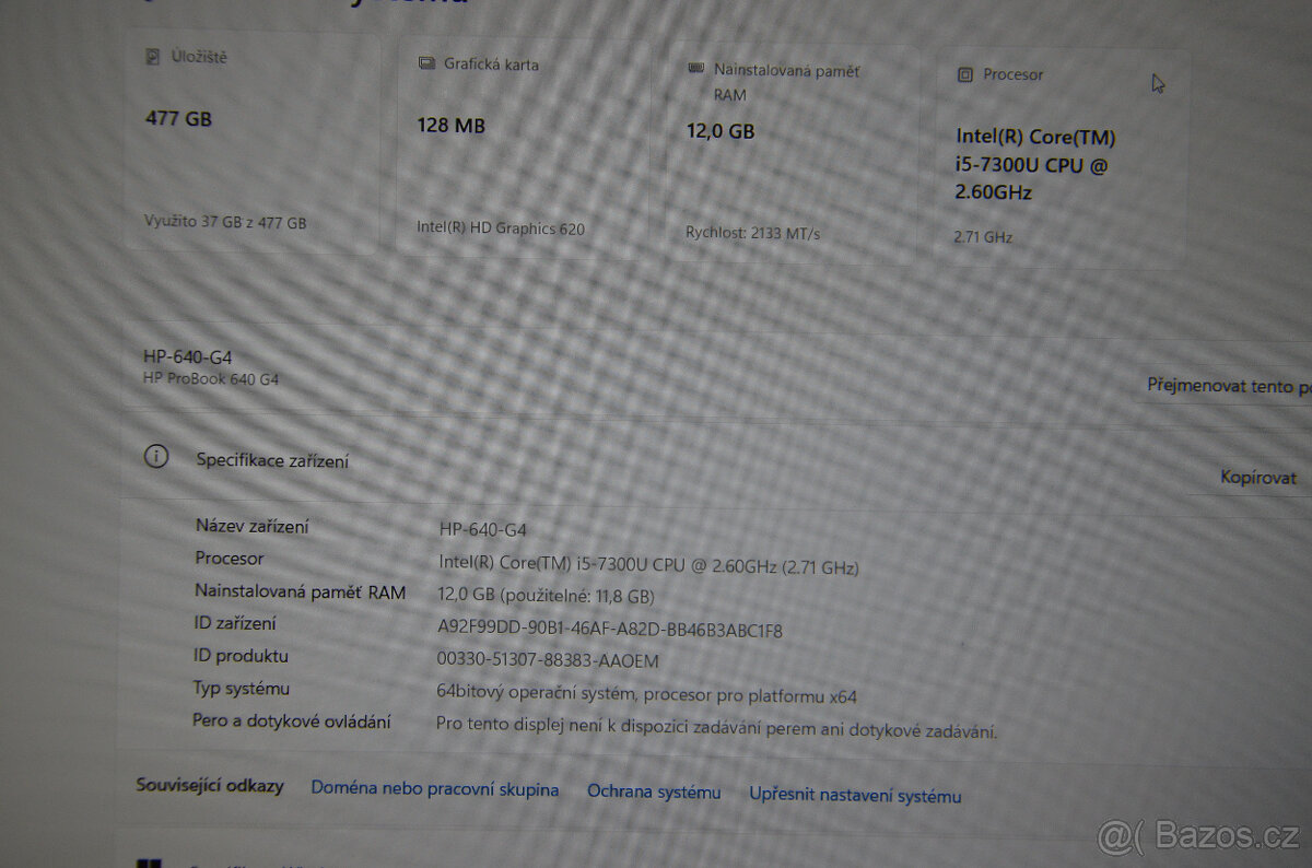 HP ProBook 640 G4, i5/12GB/SSD 512GB/záruka - 6