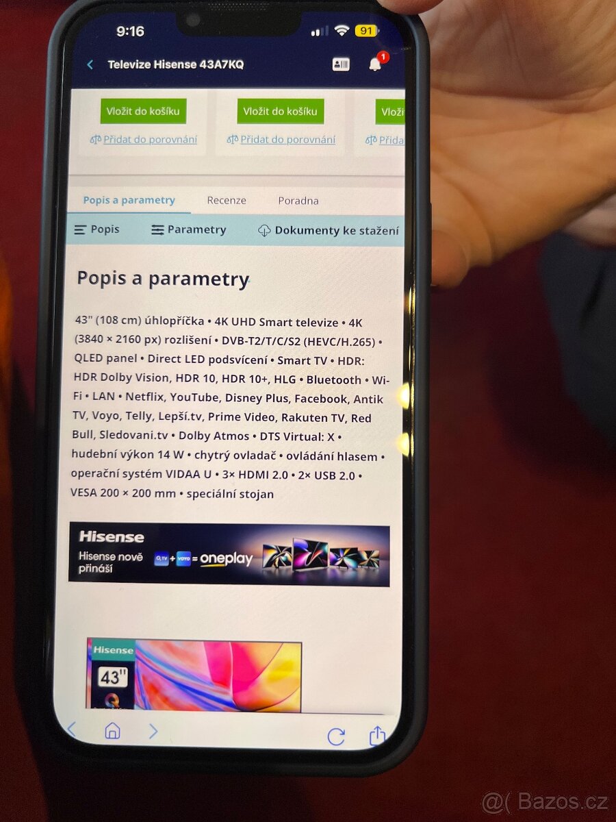 Televize Hisense Qled 4K - 6