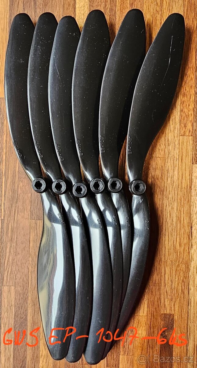 Nové modelářské vrtule různé druhy 38ks - 6