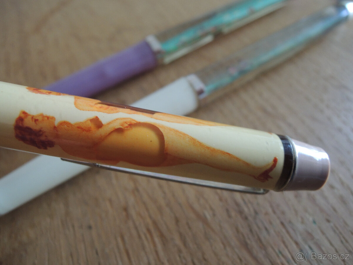 Retro propisky Spartakiáda svlékaci 3ks retro pero - 6