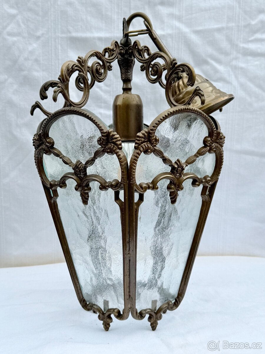 Velká mosazná zdobená lucerna lustr top kus - 6