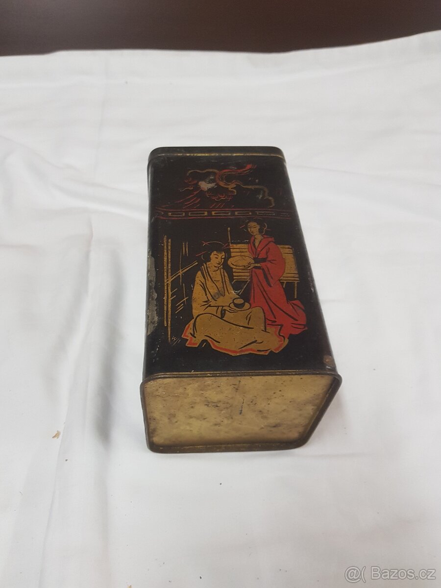 Starožitná plechovka na čaj - 6