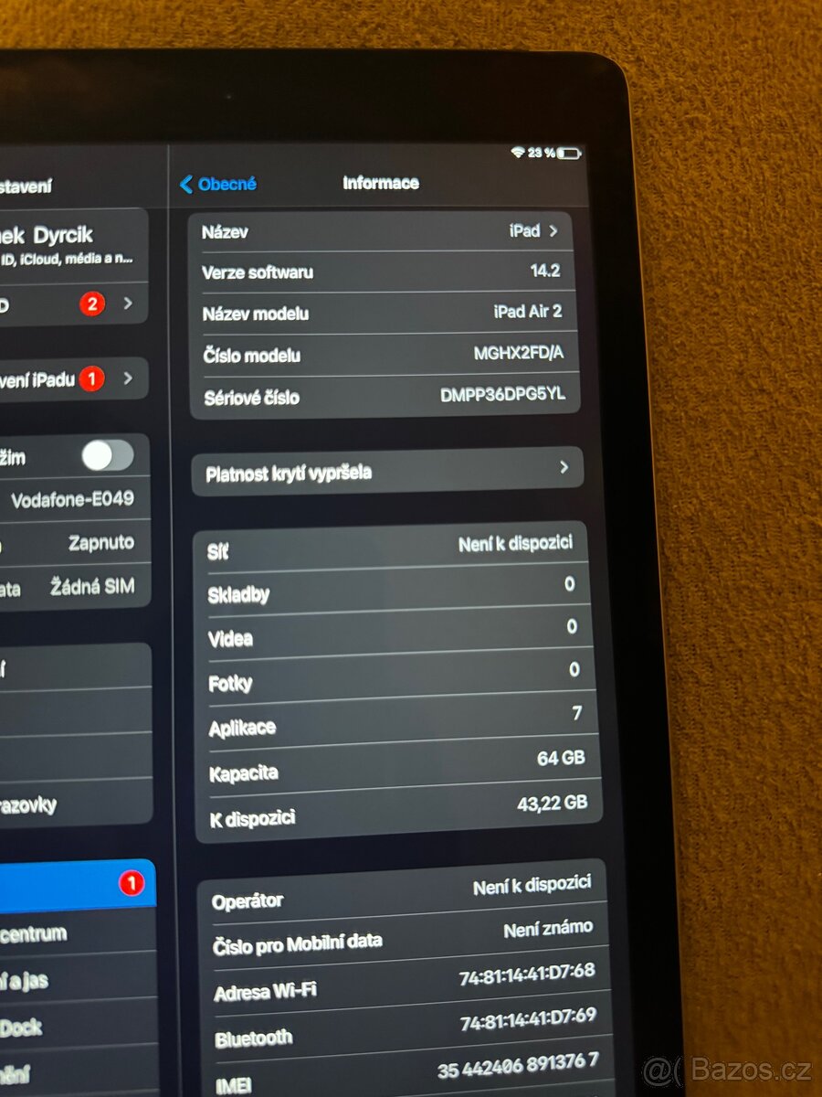 Apple IPad Air 2generace + WIFI, Cellular - 6