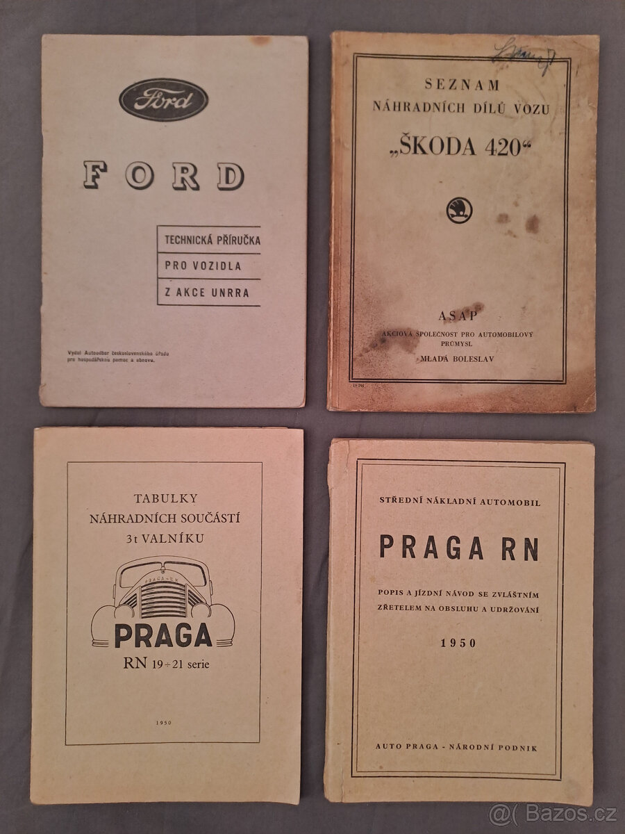 Škoda, Praga, Ford, Fiat, ZIL originální katalogy a příručky - 6