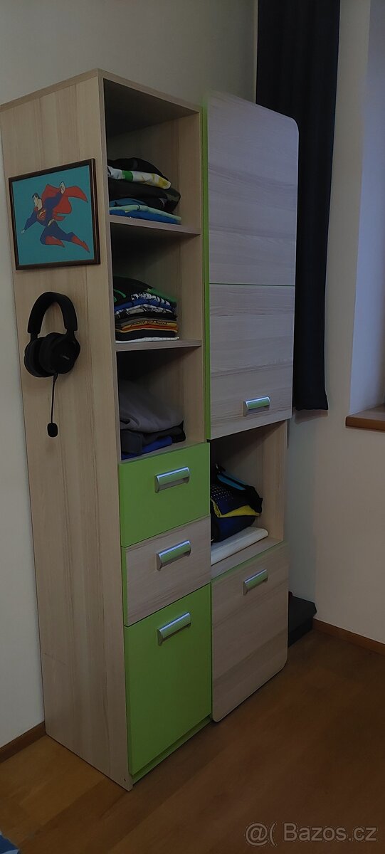 Dětský nábytek Lorento - skříň s nočním stolkem - 6