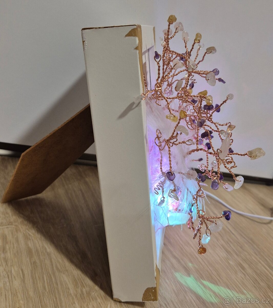 3D Strom života a štěstí v obraze s LED barevným na stůl - 6