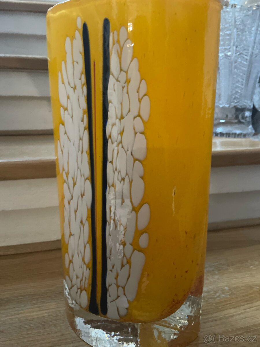 Luxusni české sklo, autorská váza- ŠKRDLOVICE - 6