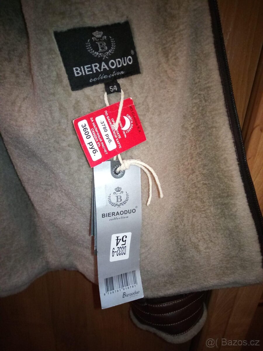 Pánská zimní bunda s kožíškem, umělá kůže. - 6