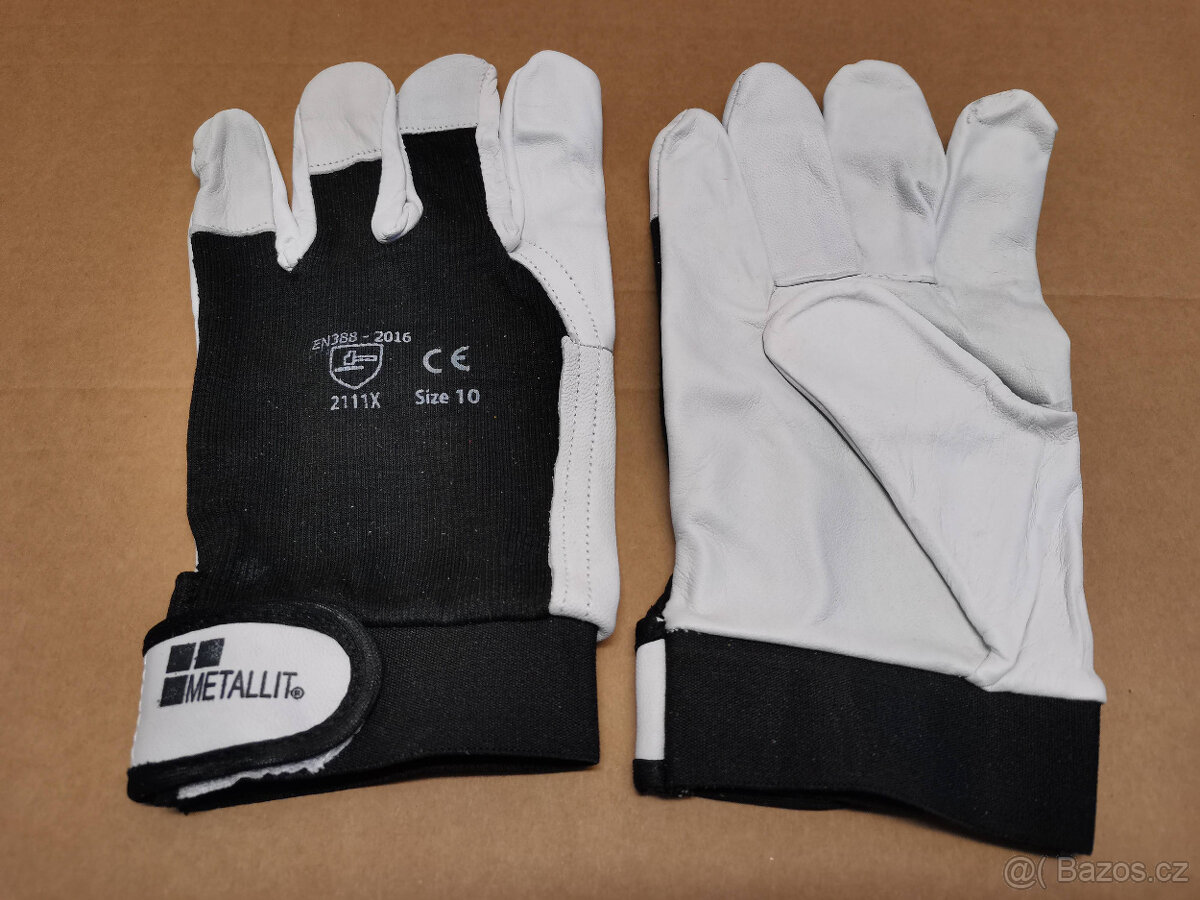 Pracovní rukavice kůže a bavlna - 6