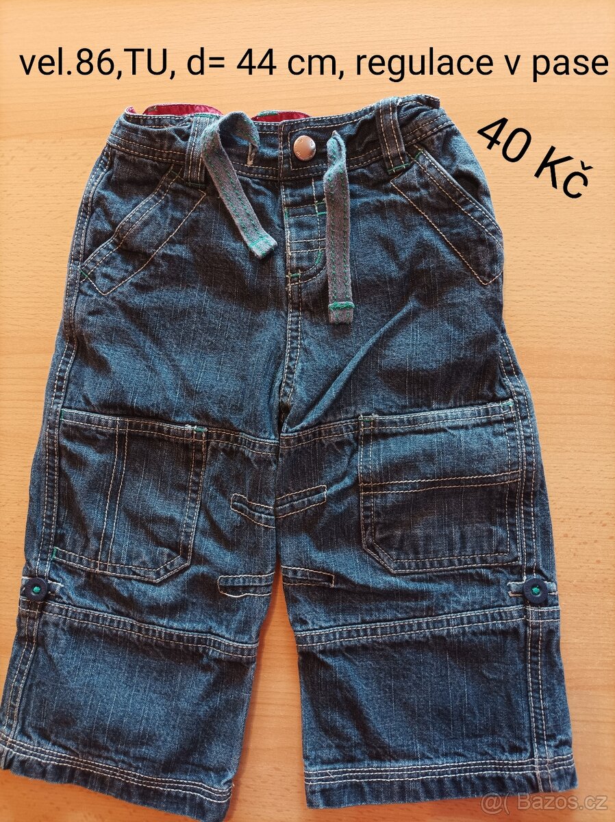 Tepláky,kalhoty,kratasy vel.86 různé - 6