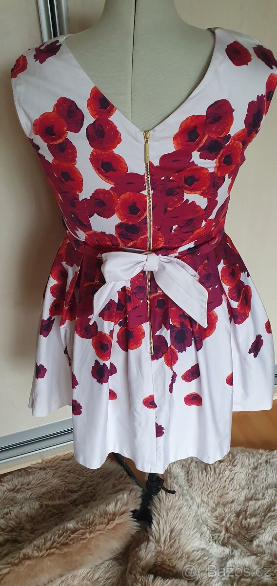 Closet šaty vel. L s květy (vlčí máky) - 6