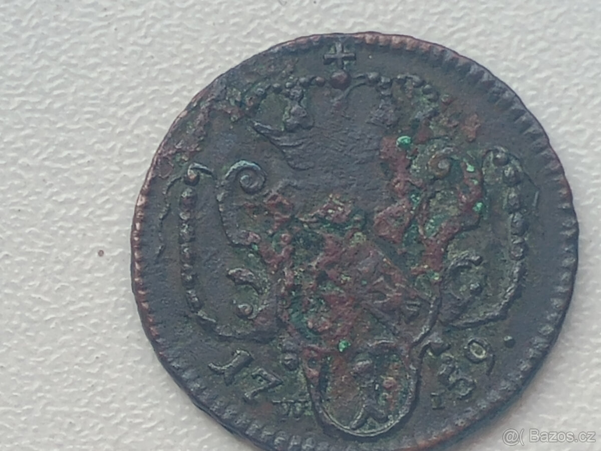 Mince 1 Pfennig z roku 1759 W, Fr. Lotrinský - 6