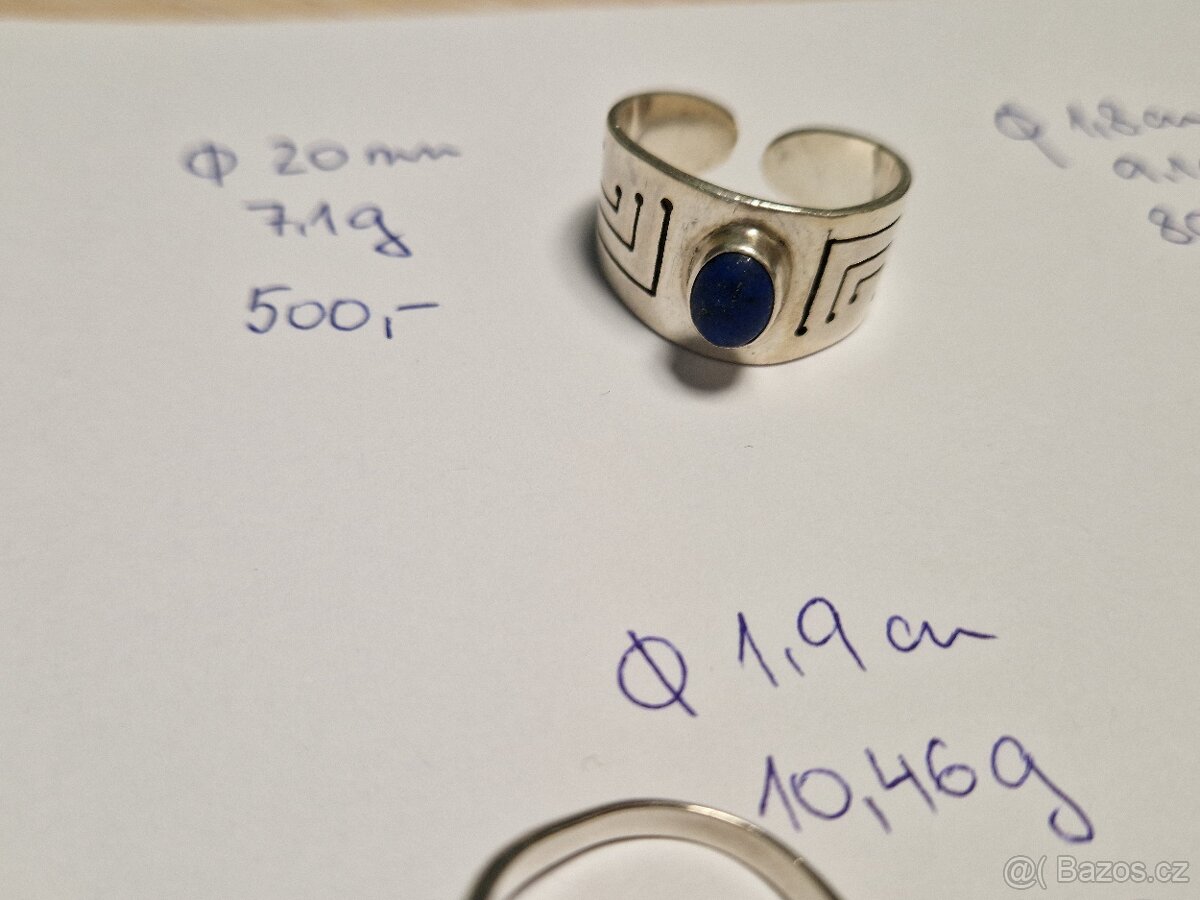 Stříbrné prsteny 925/1000 - 6