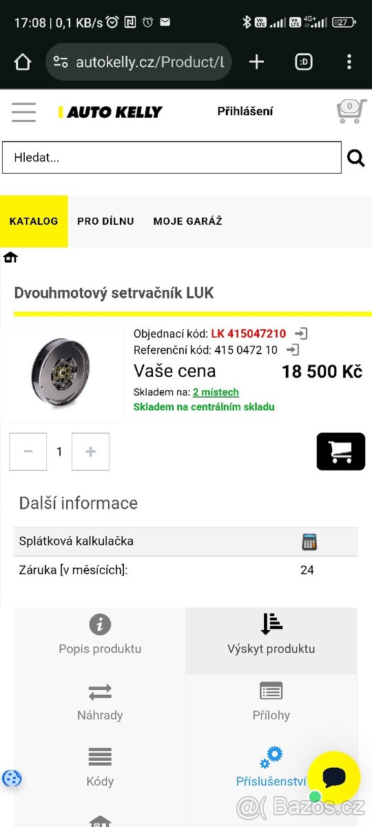 Dvouhmotový setrvačník na Opel a Chevrolet (LuK) - 6