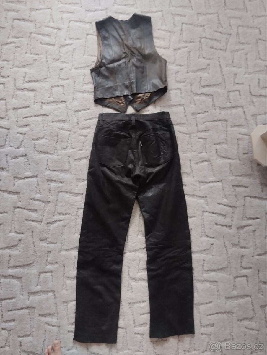 Dámské kožené kalhoty vel.M - 6