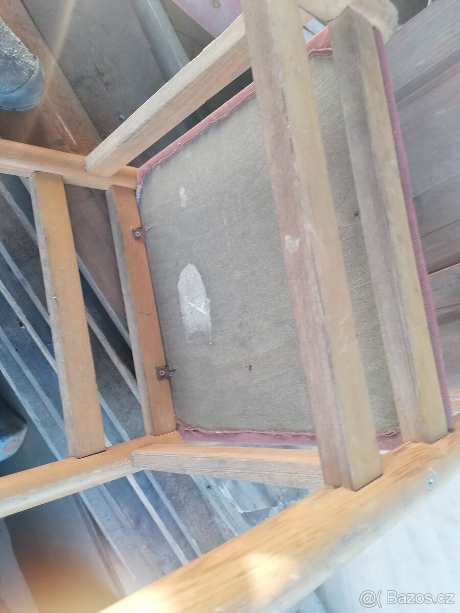 Retro dřevěné pevné židle - 6