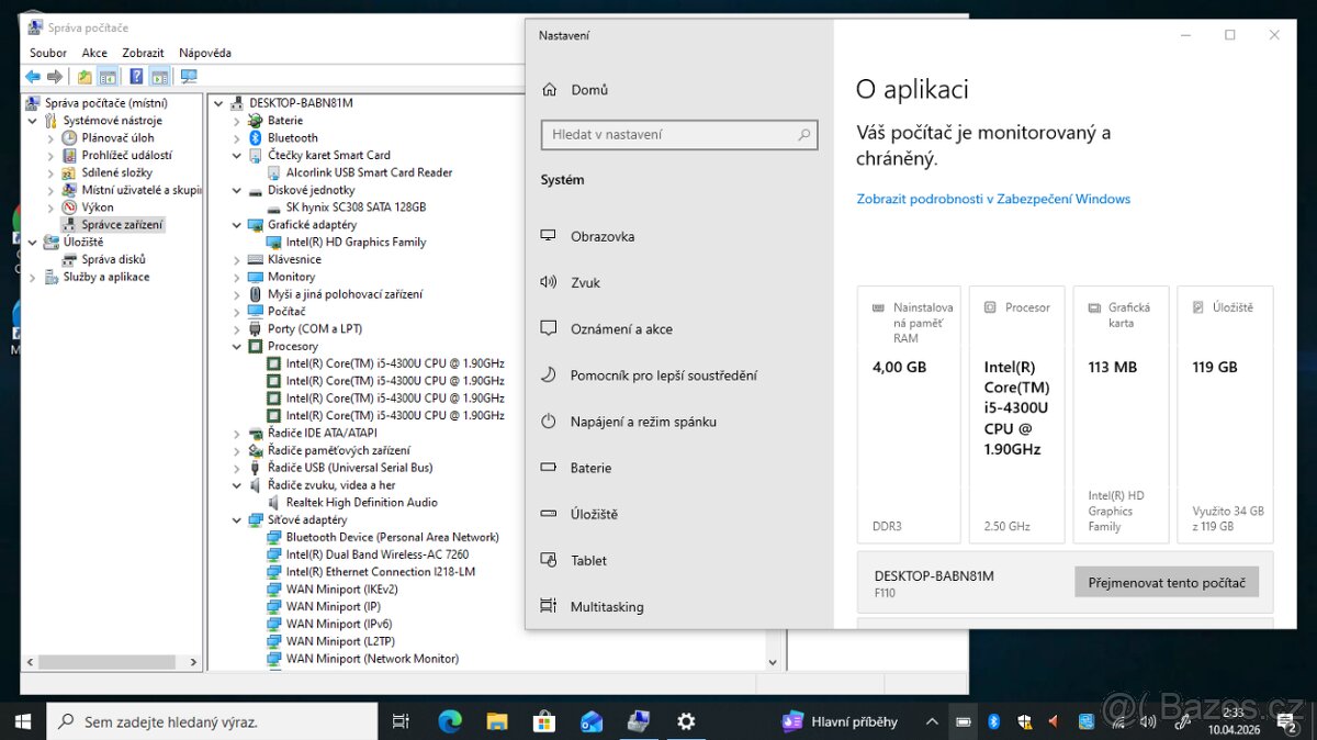 Vojenský/průmyslový tablet GETAC F110 - 6