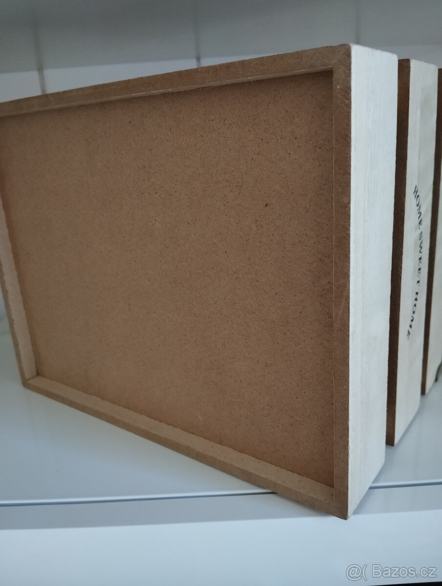 Úložný storage box, dřevěný, bedýnka, dekorace - 6