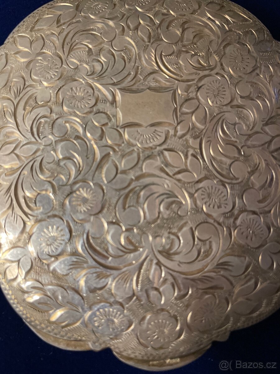 luxusní stříbrná PUDŘENKA-120g stará 110let - 6