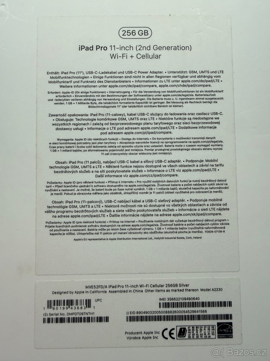 iPad Pro 2020 11” 256GB Silver Cellular - 6