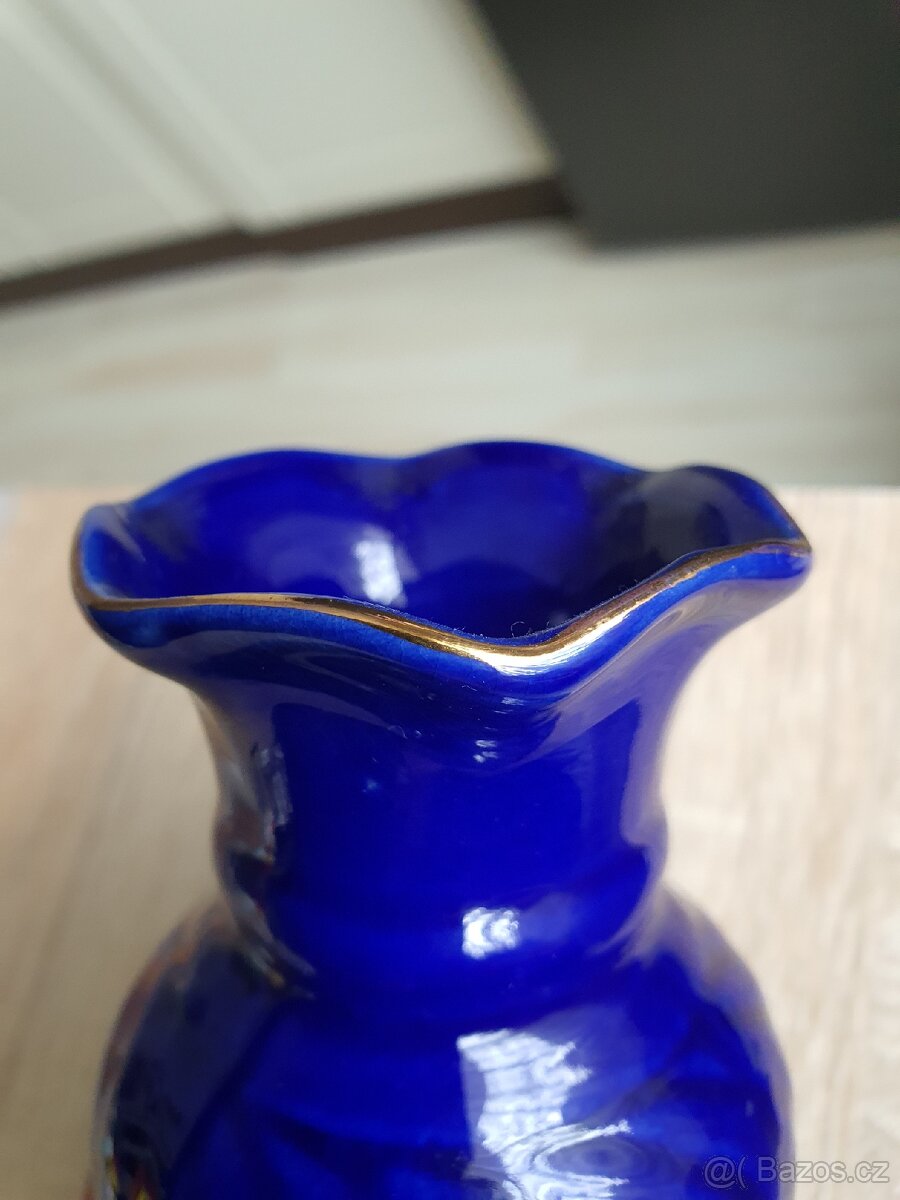 Keramická vázička kobalt - 6