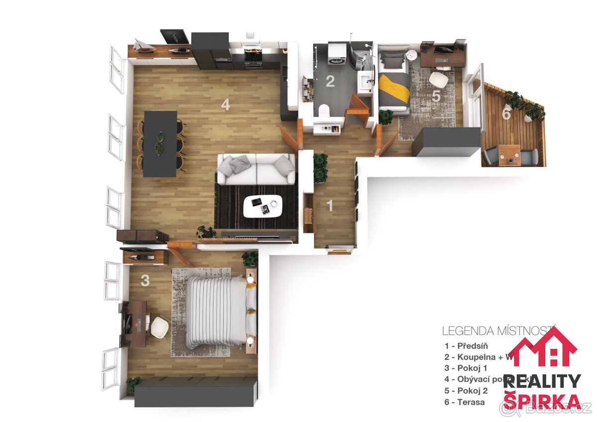 Prodej, byt 3+kk s balkonem, CP 83 m2, ul. Dobrovského, Lanš - 6