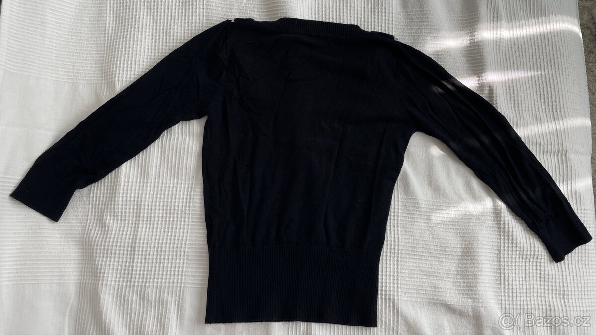 Černý 3/4 svetr značky Pietro Filipi vel. S/M - 6