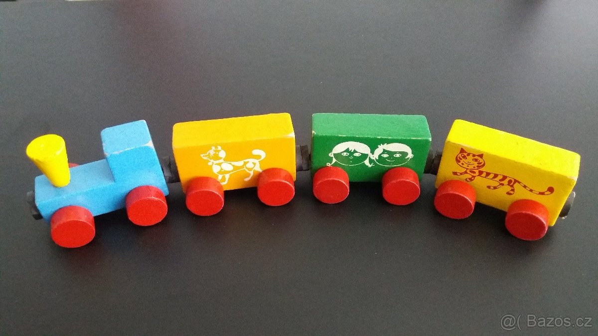 Prodám dětské retro-hračky - kolébku, vláček, kostky atd. - 6