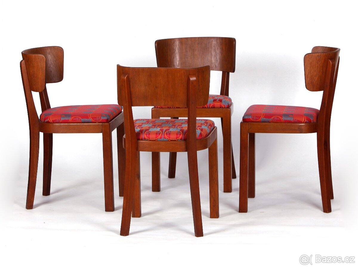 4x nádherné jídelní židle ve stylu ArtDeco. - 6