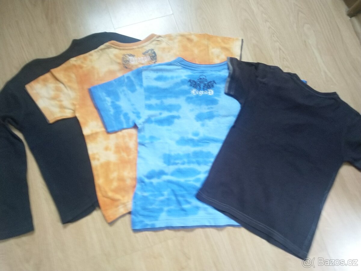 CHLAPECKÁ TRIČKA 4 KUSY vel.128,7-8 LET - 6