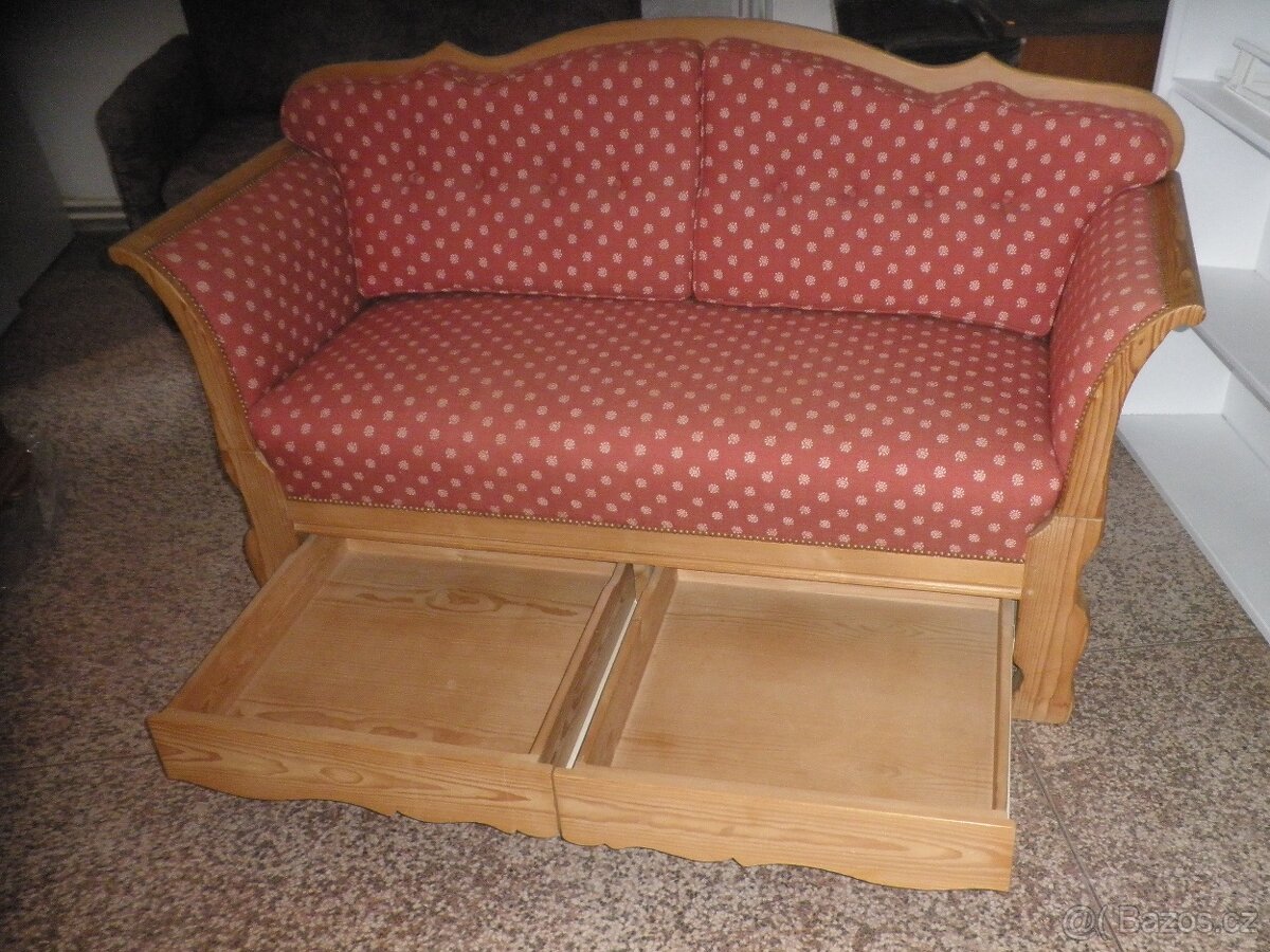 Rustikální sedačka + 2 křesla - 6