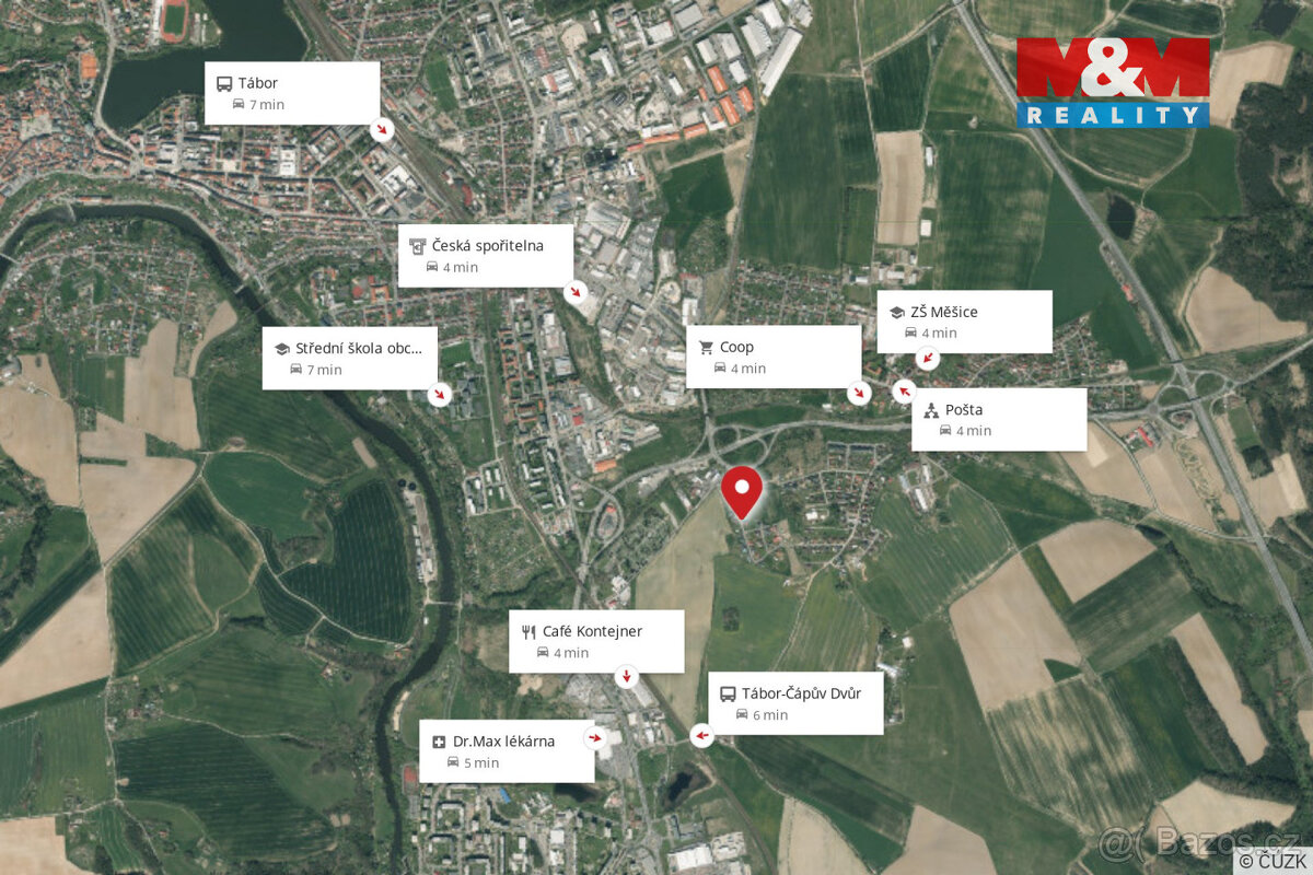 Prodej pozemku k bydlení, 635 m², Tábor - 6