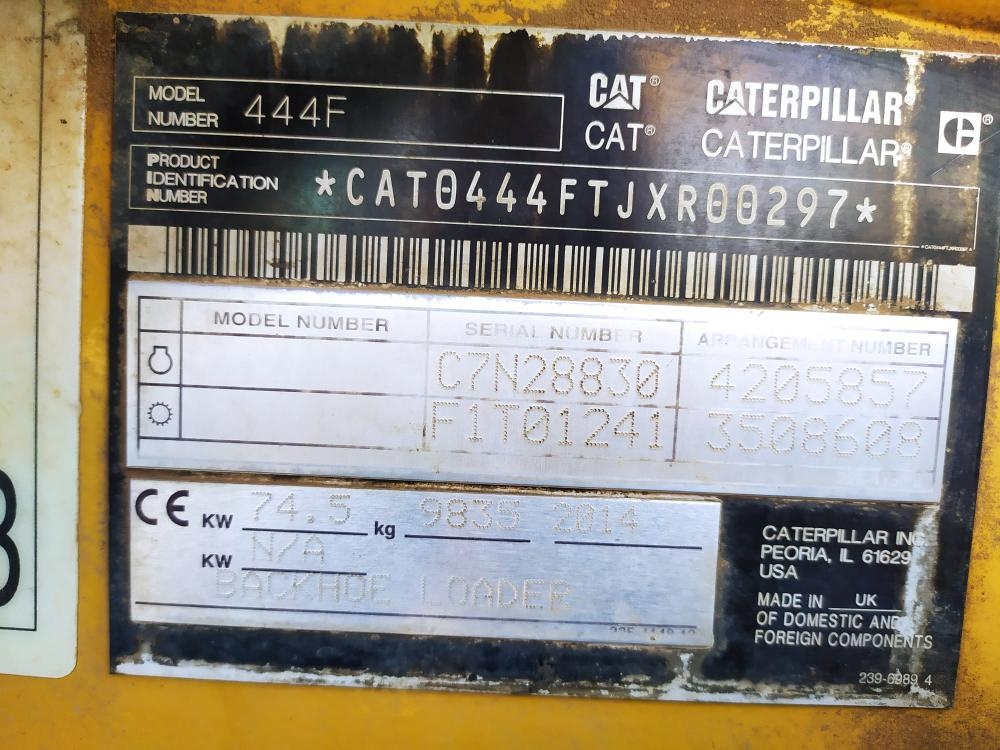 Rýpadlo - nakladač CAT 444F - 6
