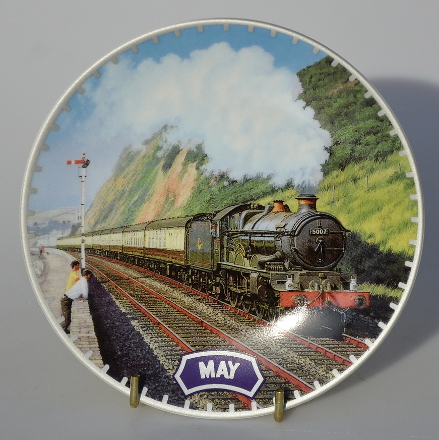 Vlaky 12 měsíců v roce -12 ks porcelánové talíře - 6